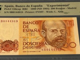 200 Pesetas España 1980 PMG 66 EPQ 8B
