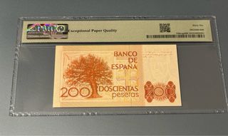 200 Pesetas España 1980 PMG 66 EPQ 8B