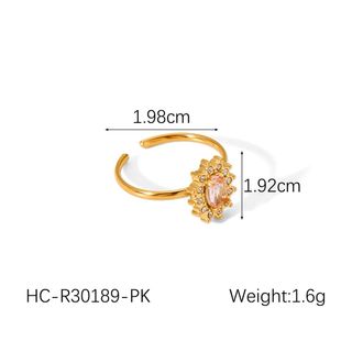 Anillo “ Girasol Rosa” ajustable 
