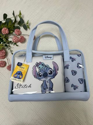 Set 3 Neceser Stitch Disney Azul y Blanco