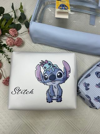 Set 3 Neceser Stitch Disney Azul y Blanco