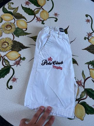 Pantaloncini Polo Club Bambino Bianchi