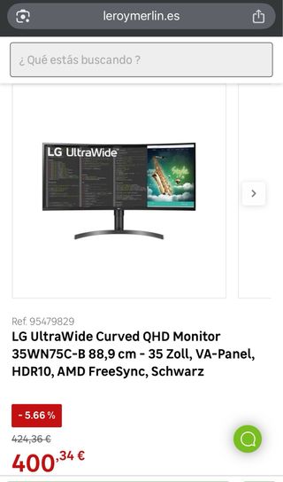 Pantalla PC Ultrawide LG rota