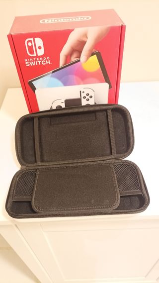 Funda protectora Nintendo switch oled blanca nueva