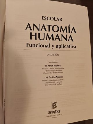Escolar. Anatomía humana funcional y aplicativa...