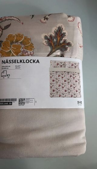 Funda Nórdica NÄSSELKLOCKA IKEA Beige Multicolor