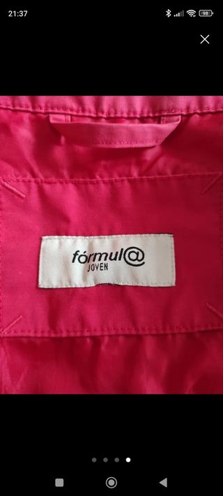 Parka rosa y camisa cuadros