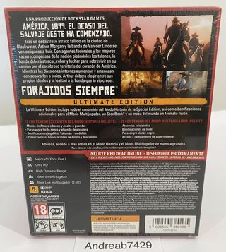 Red Dead Redemption 2 Ultimate Steelbook Xbox One
