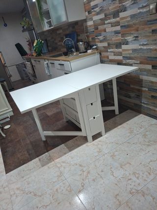 Mesa plegable Ikea blanca