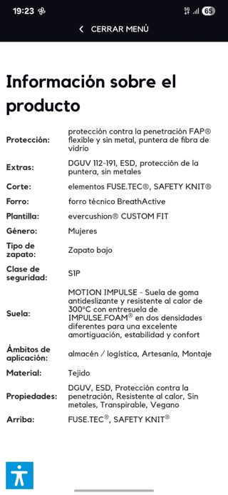 Zapatos de trabajo.