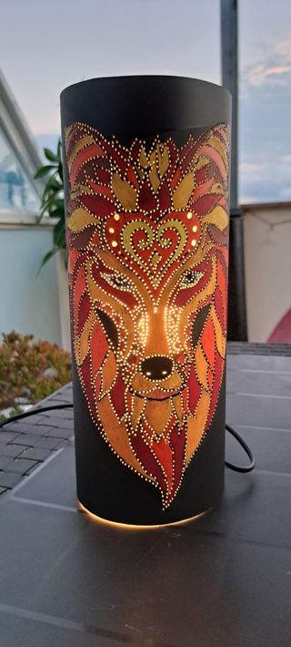 Lámpara decorativa diseño león