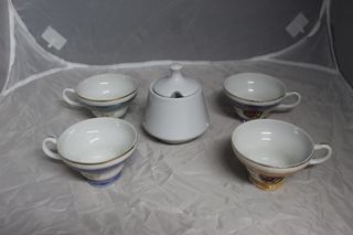 Tazas de té vintage de porcelana (Set de 4)