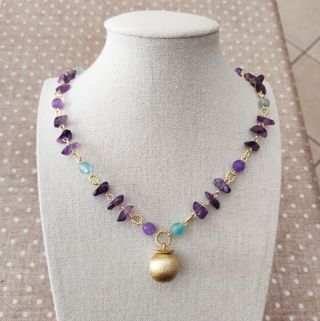 Collana Ametista e Oro