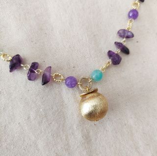 Collana Ametista e Oro