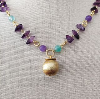 Collana Ametista e Oro