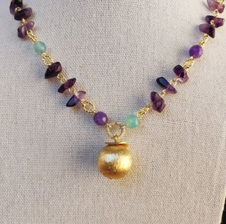 Collana Ametista e Oro