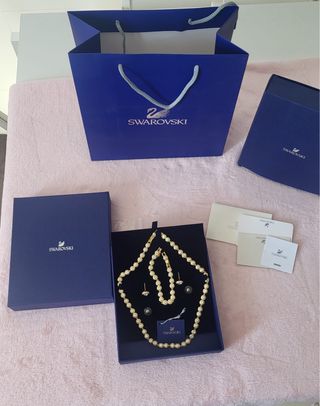 Juego de Joyas Swarovski Perlas y Oro
