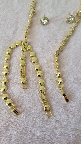Juego de Joyas Swarovski Perlas y Oro