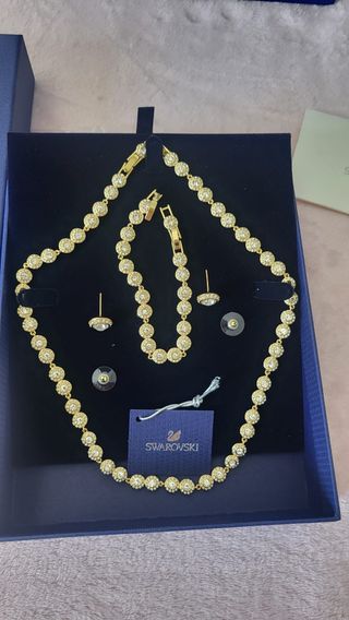 Juego de Joyas Swarovski Perlas y Oro