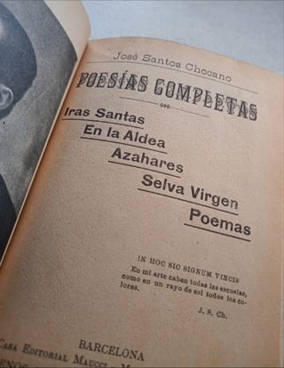 Poesías Completas, José Santos Chocano. 1903.