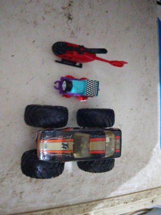 Set 3 Macchinine: Elicottero, Auto, Monster Truck