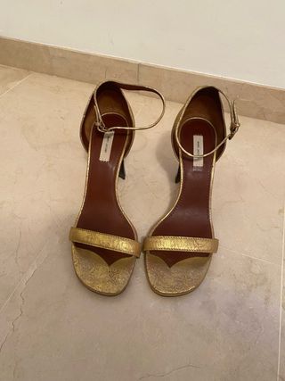 Sandalias tacón MARC JACOBS doradas T40.5