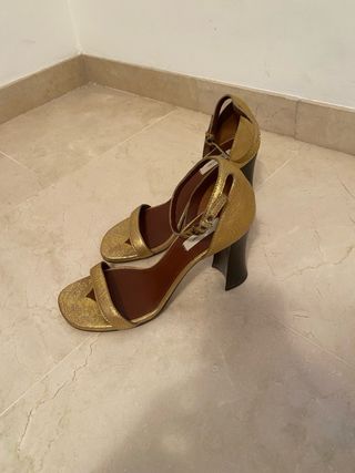 Sandalias tacón MARC JACOBS doradas T40.5