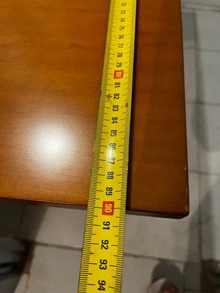 Mesa de comedor abatible de madera