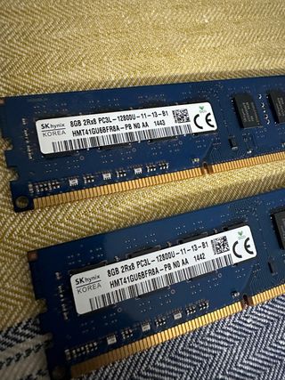 PACK 2 Memorias Ram 8GB Hynix DDR3 16Gb