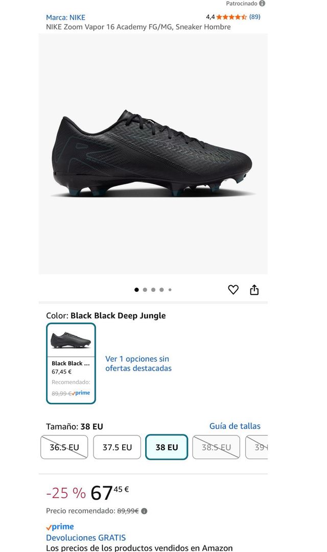 Botines Nike Legend 10 Club IC T44