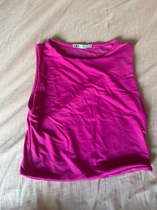 Top Corto Zara Rosa Talla s