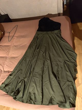 Vestido Negro y Verde Oliva