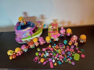 Lote PINY PON yate, coche, 15 Muñecas, Accesorios