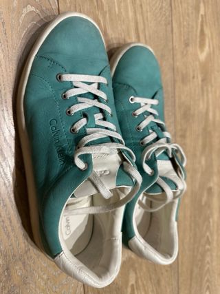 Zapatillas Calvin Klein Piel Turquesa