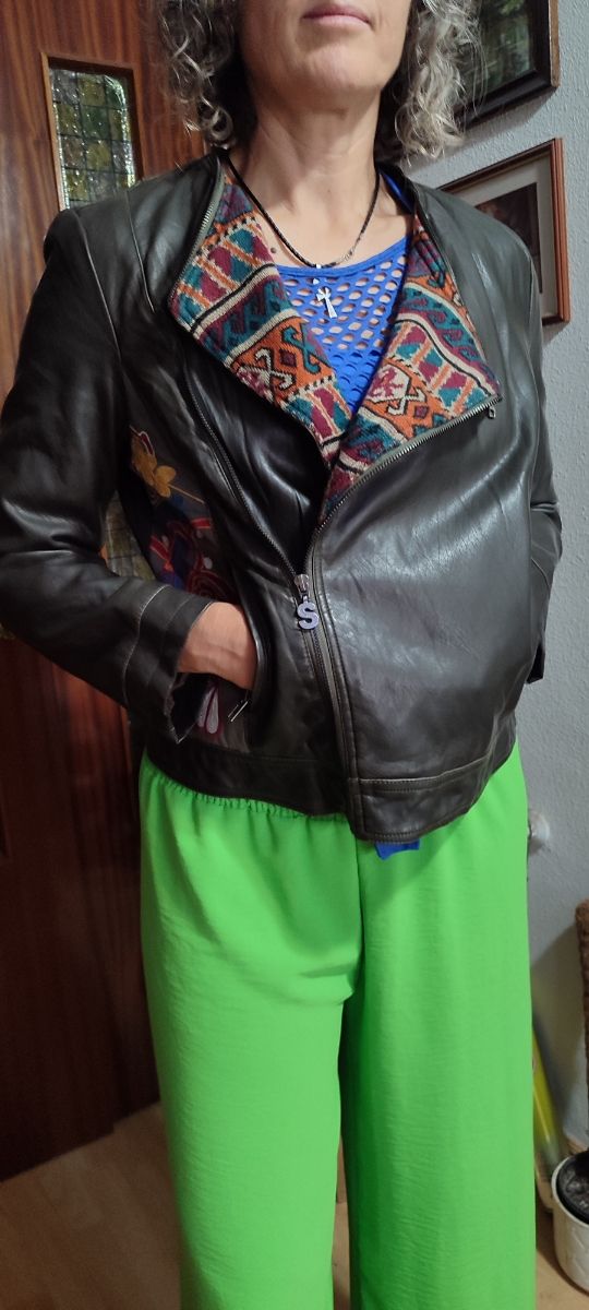 Chaqueta de cuero Desigual Talla XL