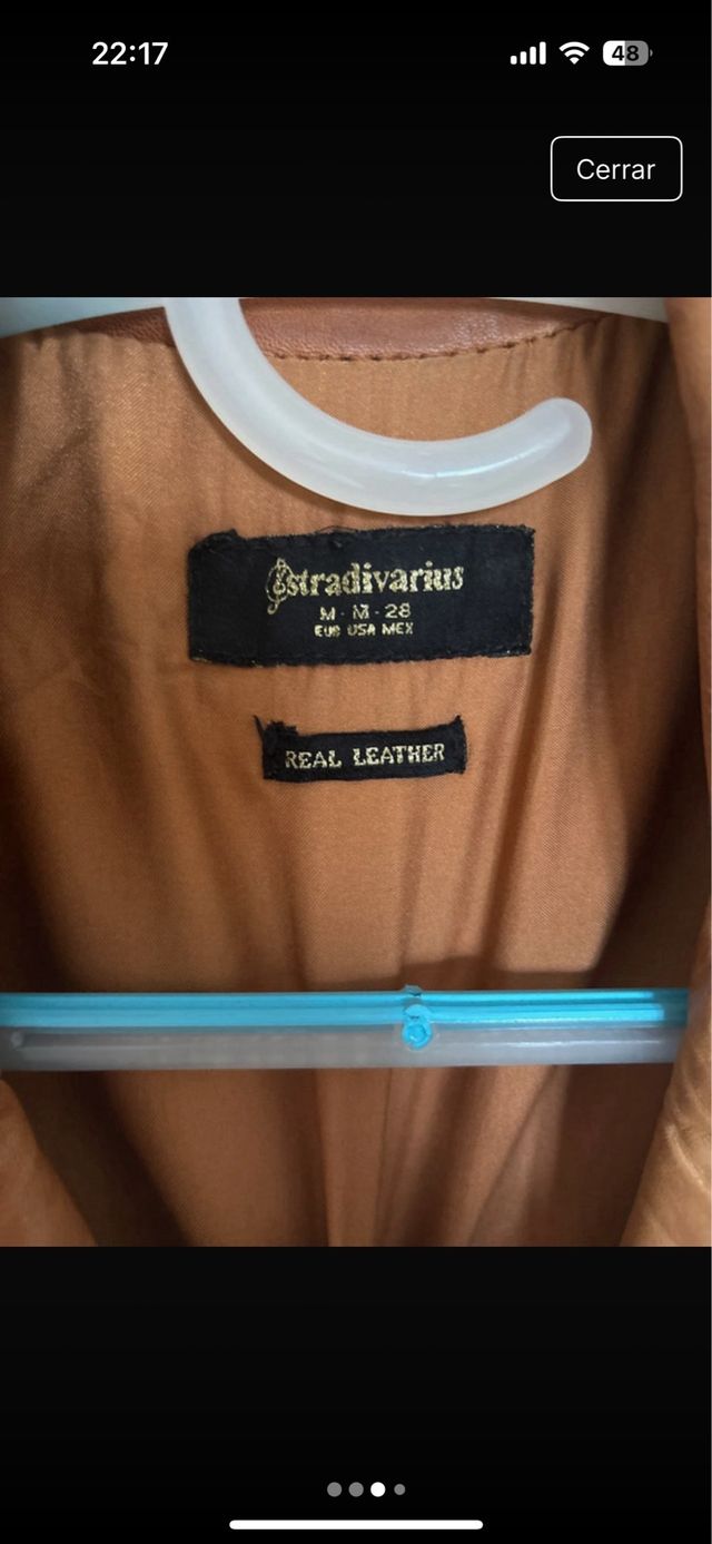 Cazadora de piel marrón