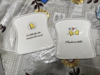 Set 2 Piattini Biscotto Ceramica