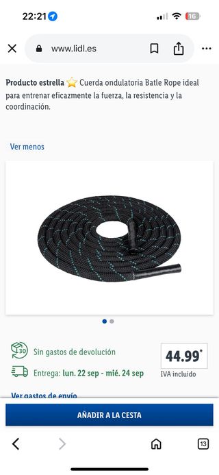 Cuerda de entreno Battle Rope