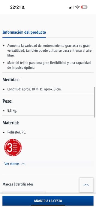 Cuerda de entreno Battle Rope