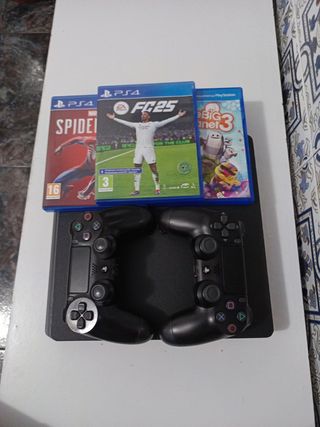 PS4 (Playstation 4) Negra + 2 Mandos y Juegos