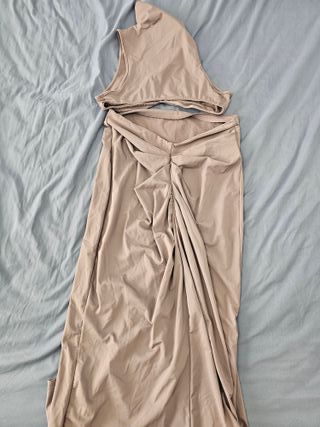 Conjunto falda y top elástico gris