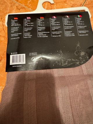 Cortinas Visillos Marrón y Morado