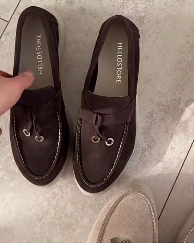 Mocasines Marrones y Beige Talla 39