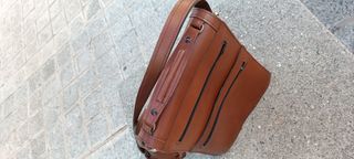 Bolso de cuero marrón mujer