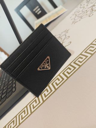 Tarjetero Prada Saffiano Negro Original