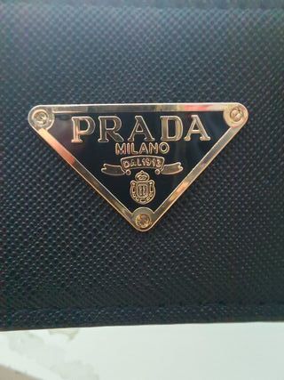 Tarjetero Prada Saffiano Negro Original