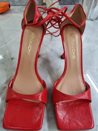 Sandalias de piel rojas Latouche