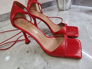 Sandalias de piel rojas Latouche