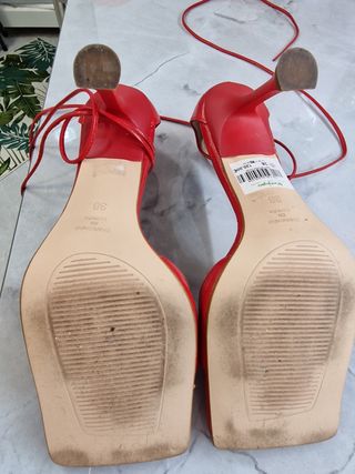 Sandalias de piel rojas Latouche