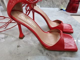 Sandalias de piel rojas Latouche